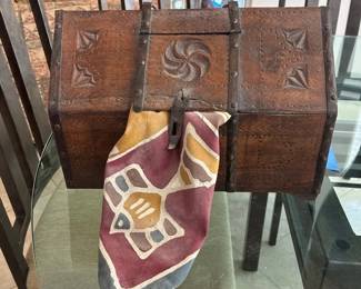 Vintage Carved Wooden Chest
