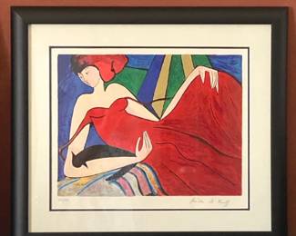 Symphonies Signed Serigraph By Linda Le Kinff With COA