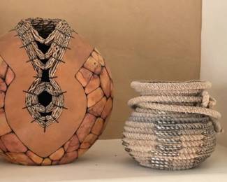 Gourd Pot And Rope Vase
