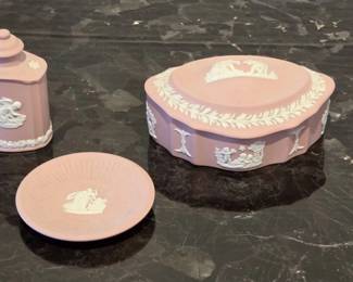 Pink Wedgewood Trinket Boxes