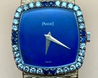 18K Ladies Piaget Lapis Lazuli, Diamond  Sapphire Watch  Authenticated