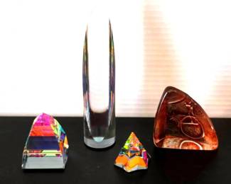 3 Small Rainbow Glass
