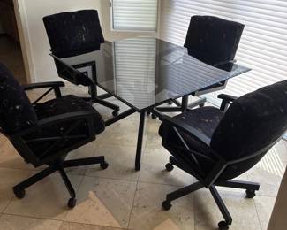 Modern Glass Dining Set