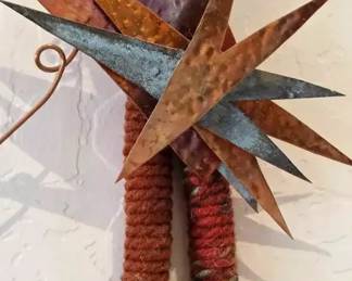 Copper Metal Painted Wall Hanging