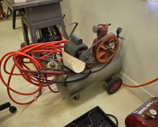 vintage-style piston air compressor