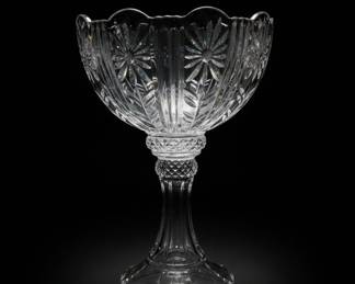 Shannon Crystal "Remembrance" Cut Crystal Footed Punch Bowl