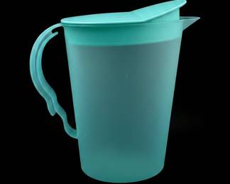 Aqua-Blue Tupperware Impressions Slimline Pitcher with Lid