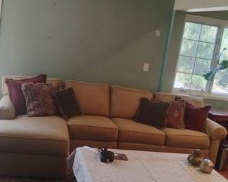 3 Piece Corner Sectional Sofa in Beige