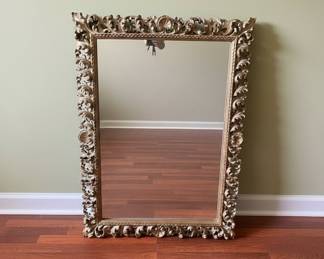 Ornate Giltwood Rococo Style Mirror