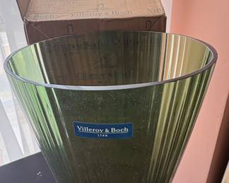 Villeroy & Boch Green Glass Vase