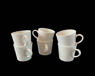 Corning White Ceramic Coffee Mugs