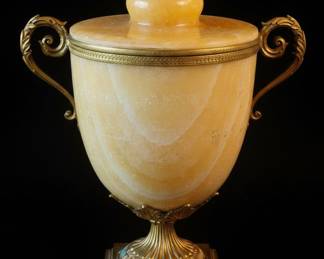 Alabaster Urn with Gilt Bronze Mounts