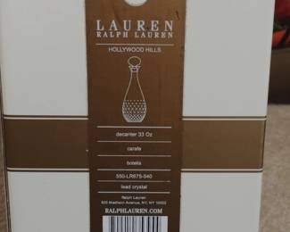 Ralph Lauren Hollywood Hills Lead Crystal Decanter