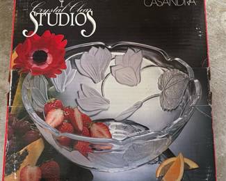 Crystal Clear Studios Casandra Frosted Crystal Platter