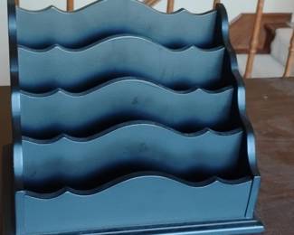 Wooden Desk Organizer with Wave Dividers