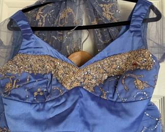 Embellished Blue Silk and Net Lehenga Choli with Dupatta second image