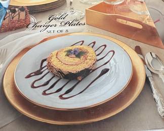 Gold Charger Plates Set of 8