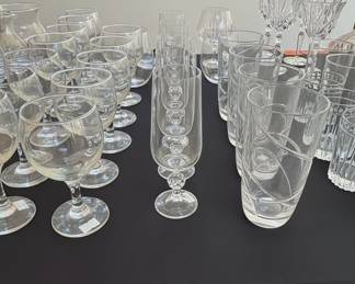 Bohemia Crystal Claudia Pattern Wine Glasses and Tumblers Set