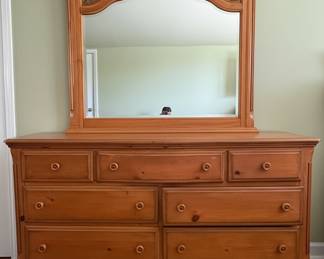 Broyhill Solid Pine Dresser with Mirror