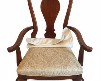 Queen Anne Style Mahogany Side Chair with Shell Carving