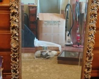 Bombay Ornate Giltwood Mirror with Rococo Revival Style