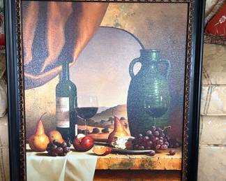 Still Life with Wine and Fruit by Loran Speck
