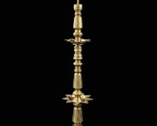 Brass Rooster Oil Lamp