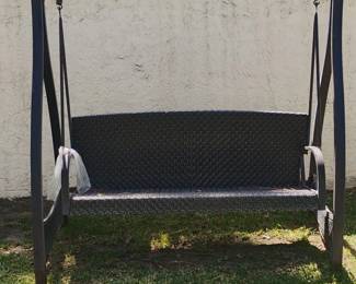 Wicker Patio Swing