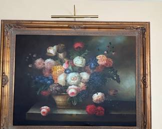 Floral Still Life Oil Painting by L. Kern