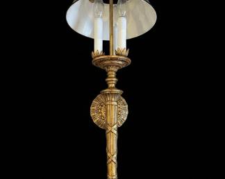 Gilt Bronze Wall Sconce with Bell Shade