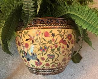 Chinese Export Porcelain Fishbowl Planter