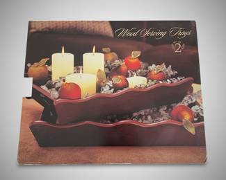Wood Serving Trays Set of 2
