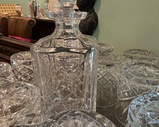 Crystal Decanter and Tumbler Set