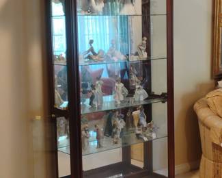 Mahogany Display Cabinet with Glass Shelves