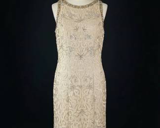 Beaded Lace Cocktail Dress
