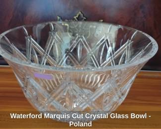 Waterford Marquis Cut Crystal Glass Bowl  Poland