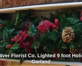 Weaver Florist Co. Lighted foot Holiday Garland