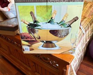 Stainless Steel Champagne Bowl or Beverage Chiller