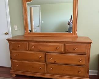 Broyhill Solid Pine Dresser with Mirror