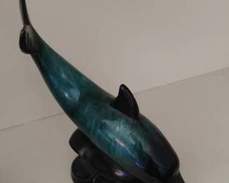 Blue Mountain Pottery Dolphin Figurine