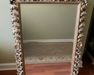 Ornate Giltwood Rococo Style Mirror