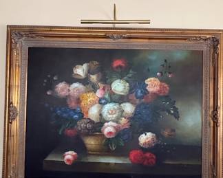 Floral Still Life Oil Painting by L. Kern