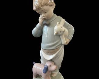 Lladro Porcelain Figurine “Hello Mommy” Boy on the phone