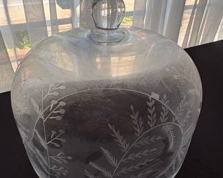 Princess House Heritage Etched Glass Cake Dome