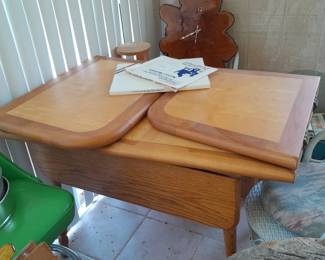 Table and a second table top, Cypress clock