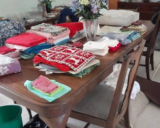 Huge dining table with chairs