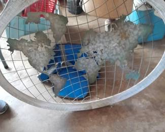 Metal and Wood World hanging