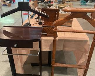Men’s vintage valet dresser stands