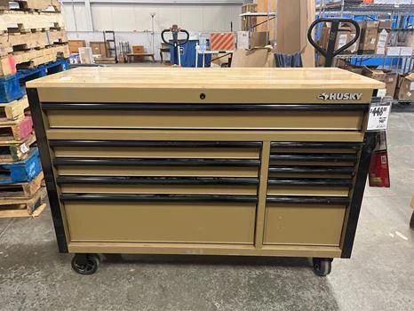 Heavy Duty 52 in. W 9-Drawer Matte Tan Rolling Tool Cabinet