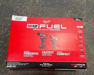 Milwaukee M12 FUEL Cordless Brushless 2 Tool Combo Kit